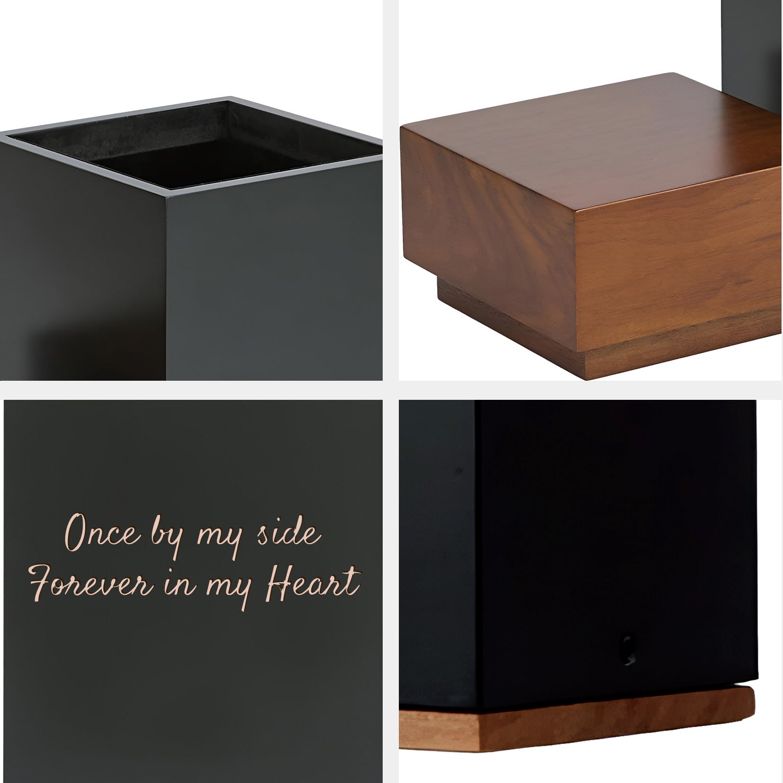 Personalized Pet Memorial Urn Handcrafted Wood Custom Keepsake Cremation Urns  for Ashes - MACIFECI
