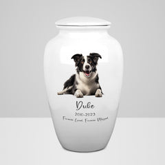 Personalized Pet Photo Urn for Cats & Dogs Custom Engraved Cremation Urns for Ashes - MACIFECI