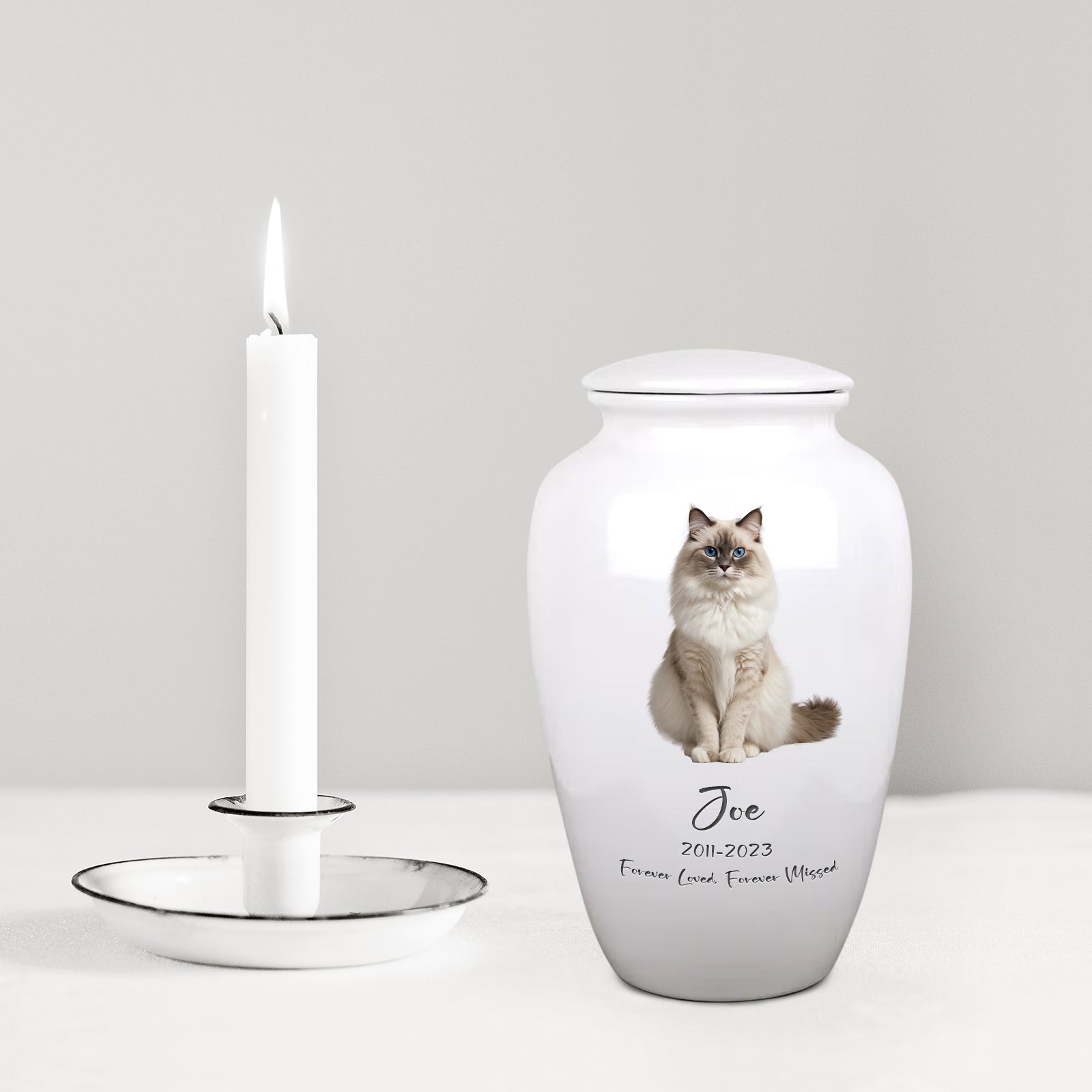 Personalized Pet Photo Urn for Cats & Dogs Custom Engraved Cremation Urns for Ashes - MACIFECI