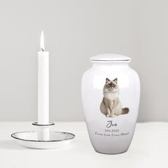 Personalized Pet Photo Urn for Cats & Dogs Custom Engraved Cremation Urns for Ashes - MACIFECI