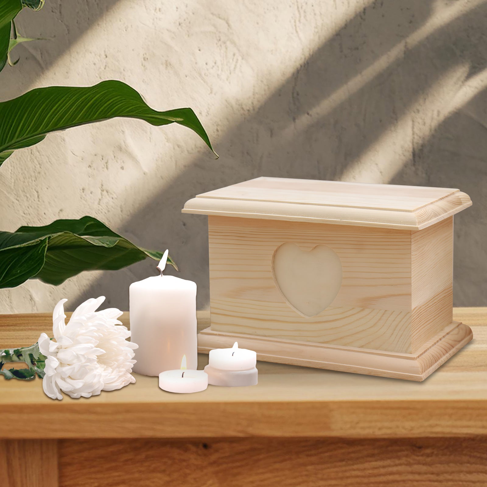 Personalized Wood Pet Urn for Dog / Cats Custom Cremation Keepsake Boxes with Photo Frame - MACIFECI