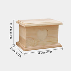 Personalized Wood Pet Urn for Dog / Cats Custom Cremation Keepsake Boxes with Photo Frame - MACIFECI