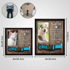 Pet Memorial Frame with Collar Personalized Dog Remembrance Gift - MACIFECI