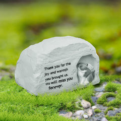 Resin Cat Memorial Stone Unique Pet Burial markers for Garden & Outdoor - MACIFECI