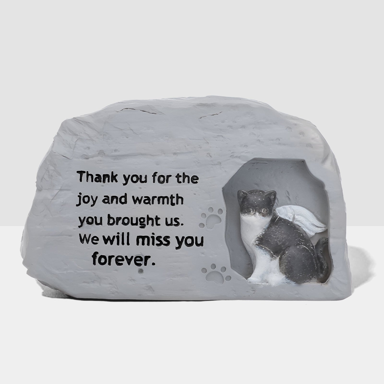 Resin Cat Memorial Stone Unique Pet Burial markers for Garden & Outdoor - MACIFECI