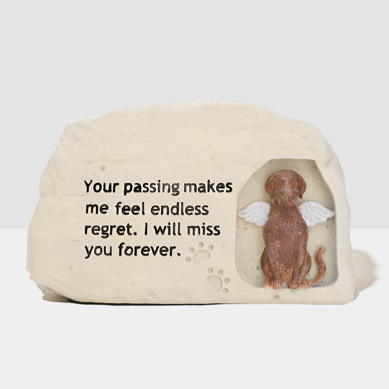 Resin Pet Memorial Stone Unique Dog Burial markers for Garden & Outdoor - MACIFECI