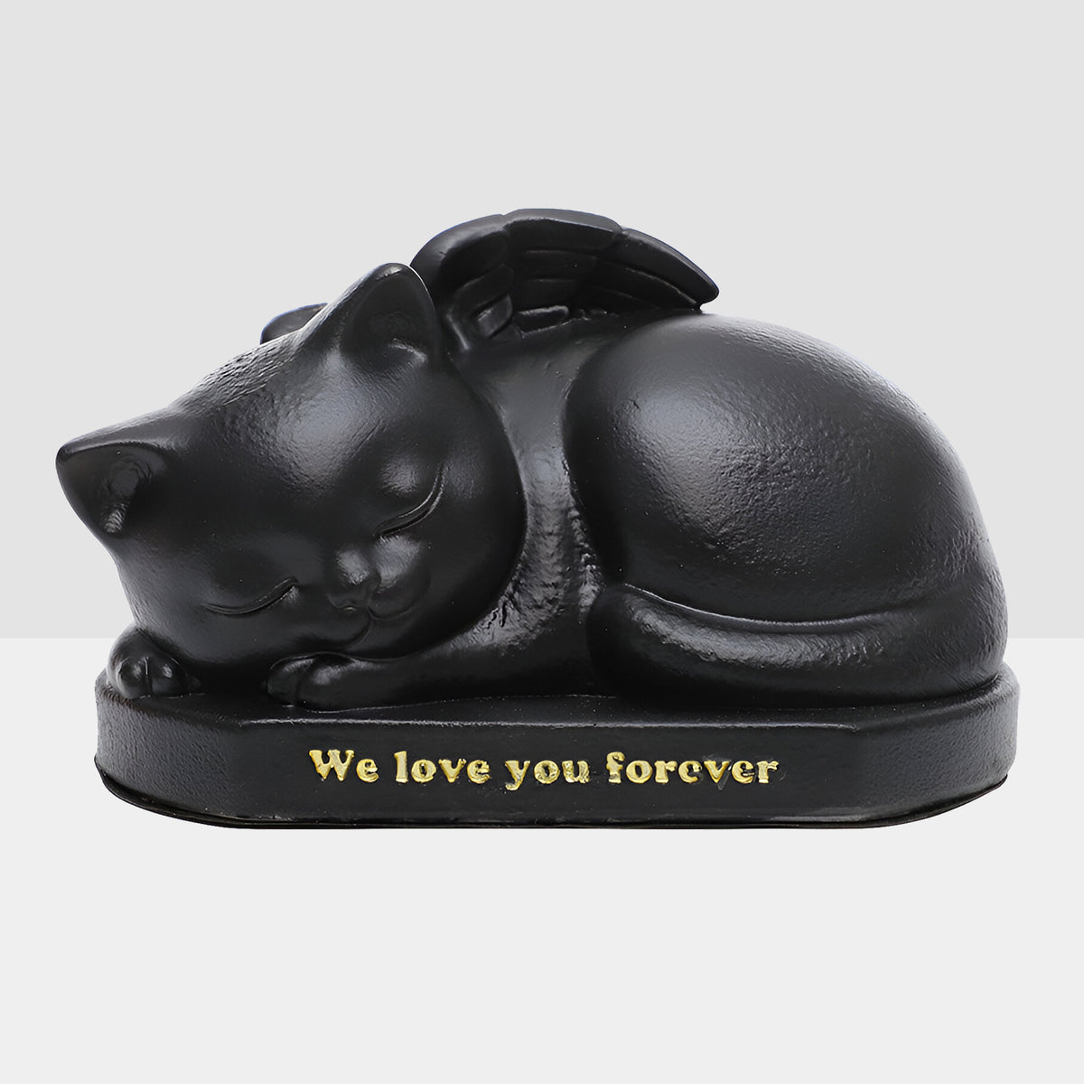 Resin Pet Memorial Urn for Cats Elegant Keepsake Urn for Ashes with Angel Wing - MACIFECI