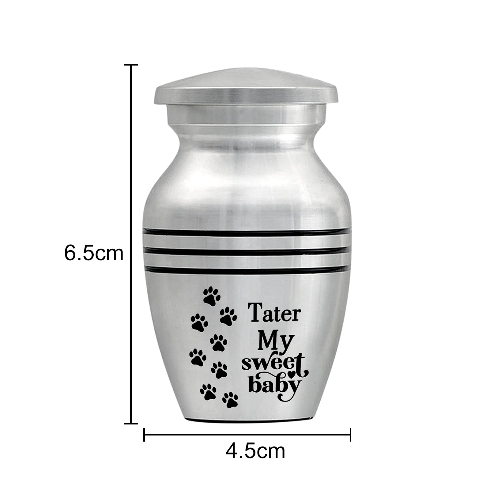 Small Keepsake Urn for Pet Ashes Personalized with Dog Name - MACIFECI