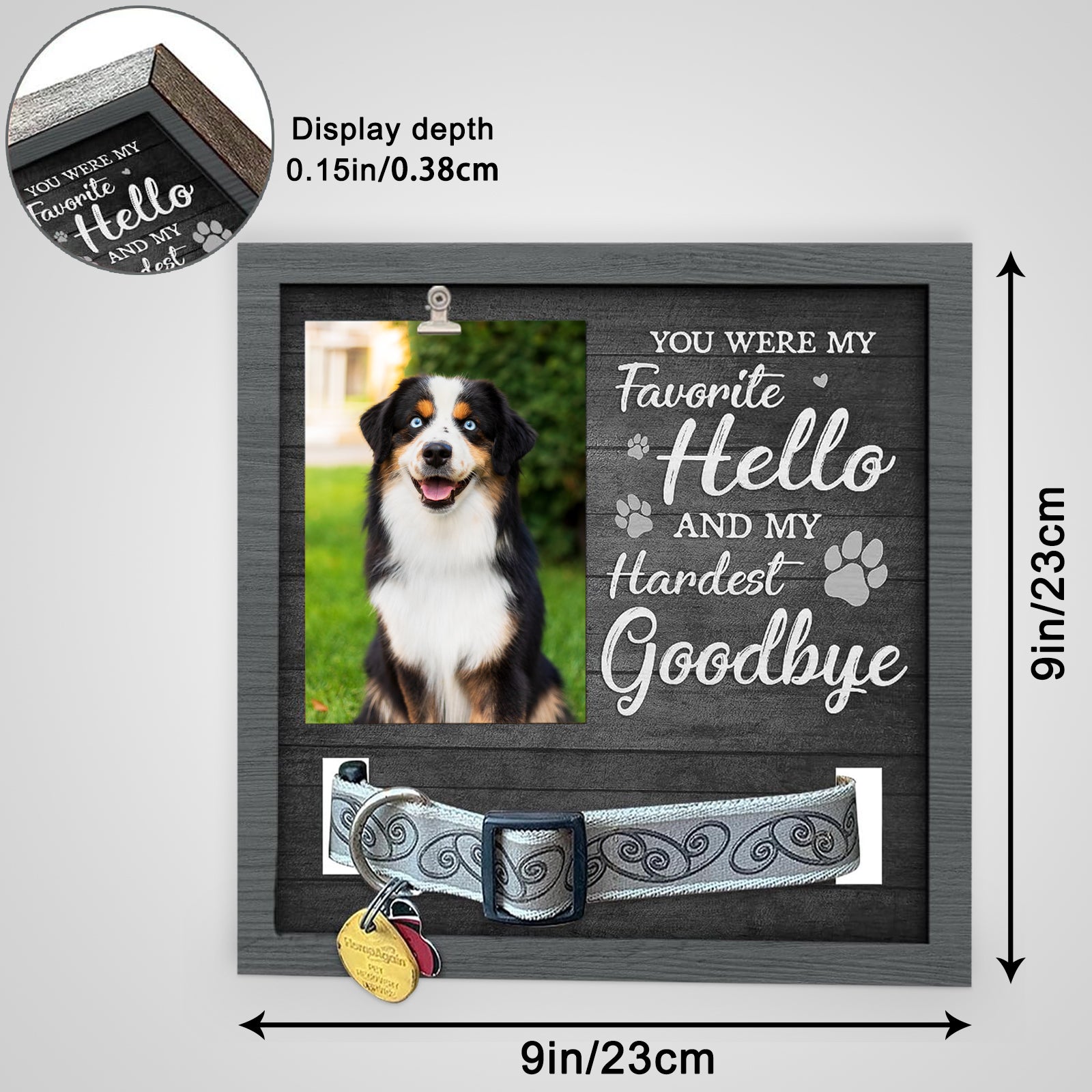 Pet Memorial Frame Perfect for Dog or Cat Keepsakes and Remembrance - MACIFECI