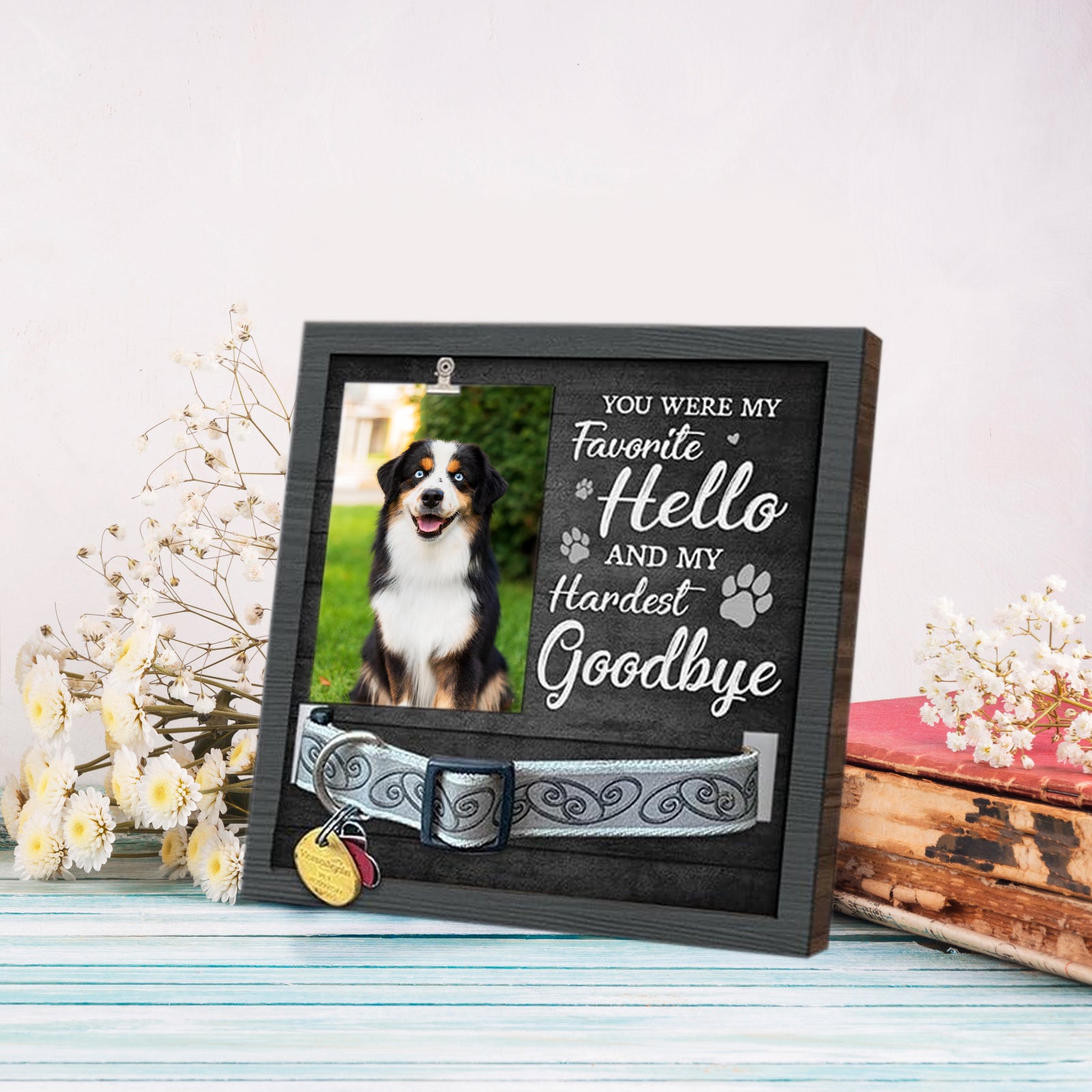 Pet Memorial Frame Perfect for Dog or Cat Keepsakes and Remembrance - MACIFECI